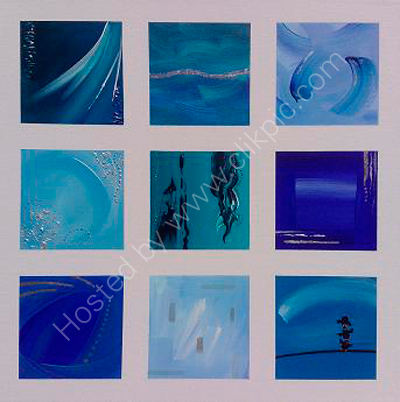 3 Squared in Blue